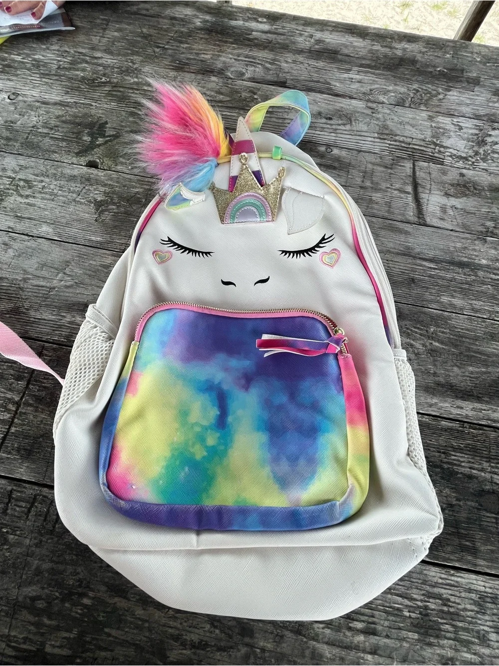 UNDER ONE SKY Kids Unicorn Backpack in Rainbow Pink Accents